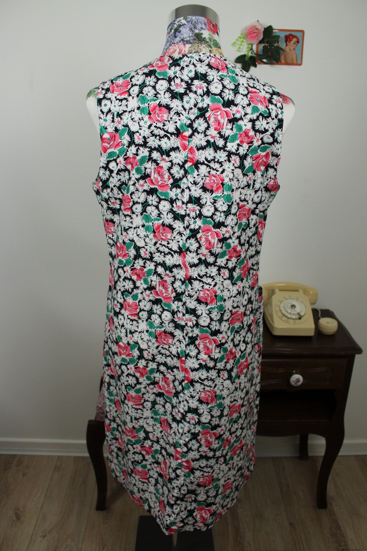 🌸🍒Robe vintage 80's printanière fleurie romantique - Taille 40🍒🌸