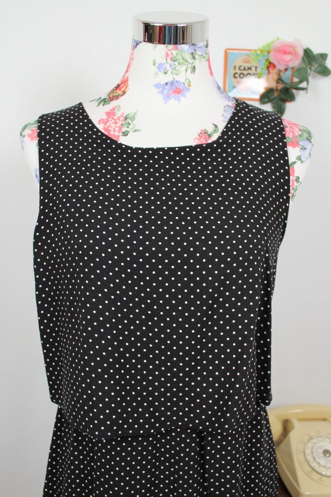 🌸🍒Robe fluide à pois Pigalle - style rétro pin-up rockabilly - Taille 38🍒🌸