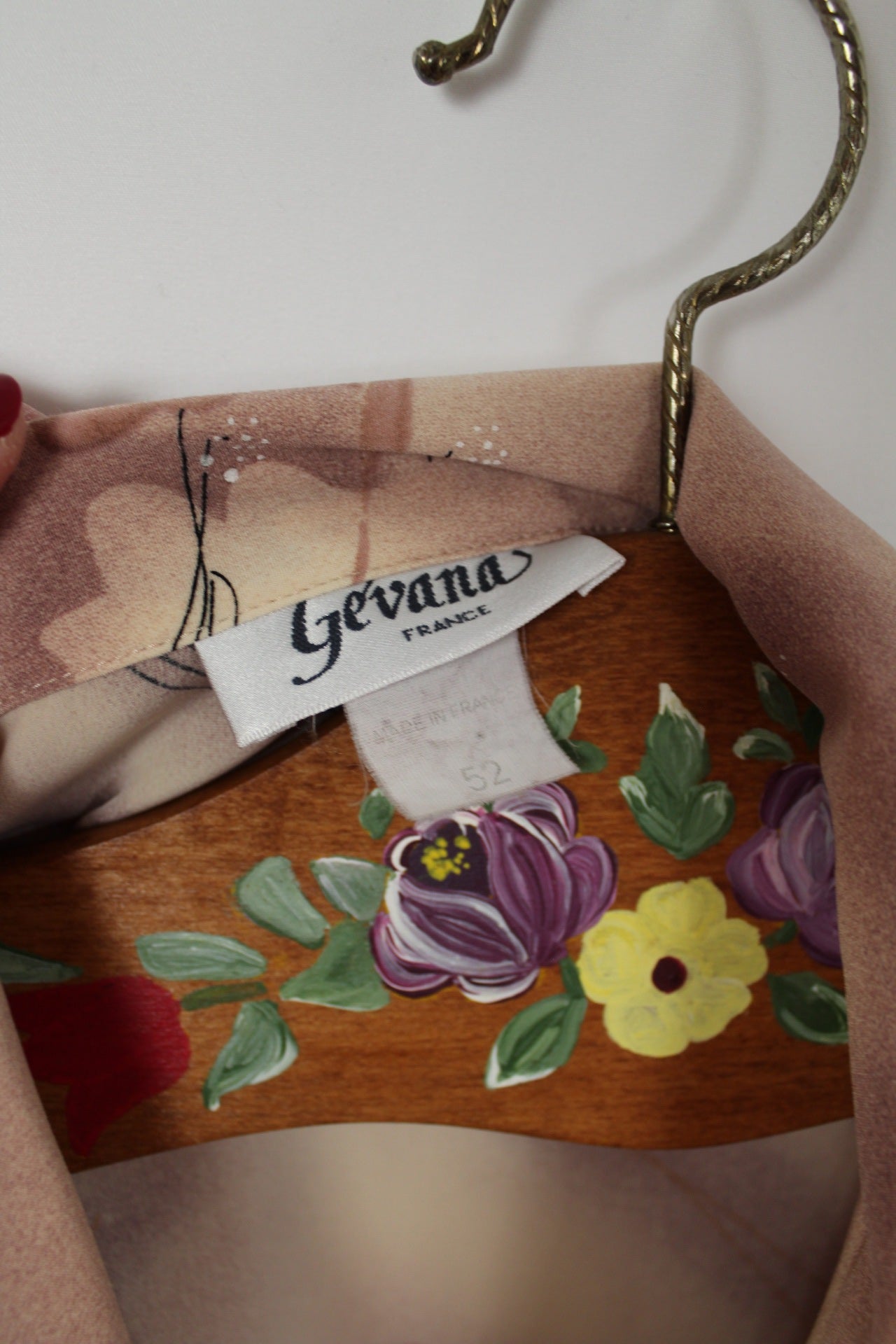 🍒🌸Chemise vintage Gevana 80/90s - fleurs et couleurs automnales - Taille 44/46🌸🍒