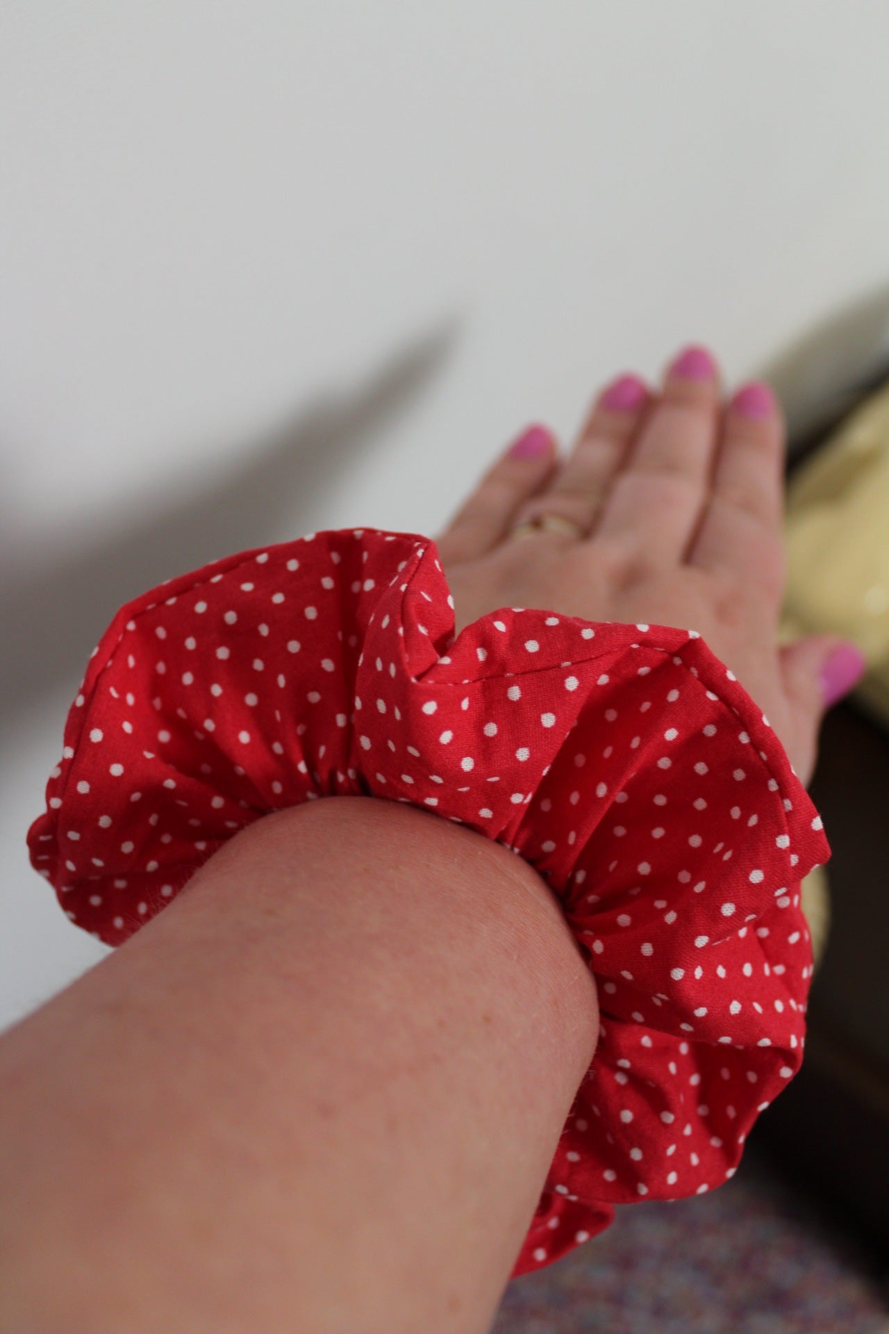 🎀Chouchou rouge à pois blancs pin-up/rockabilly🎀