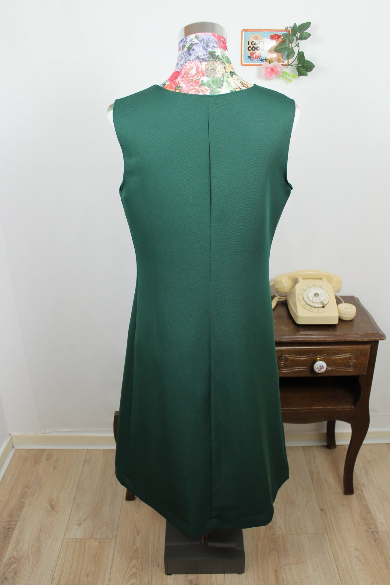 🌸🍒Robe vintage 90's vert sapin - coupe croisée - Taille 40🍒🌸