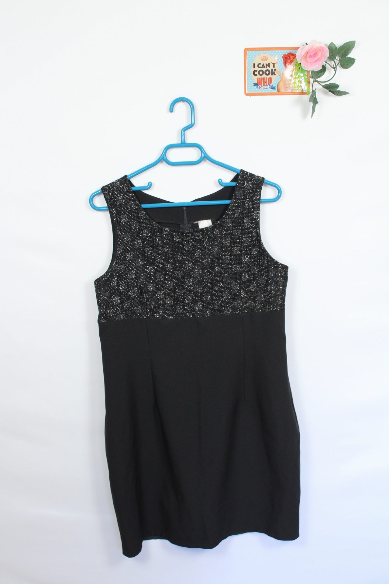 ✨Ensemble de soirée noir vintage 90s - robe + Boléro manches pailletées✨