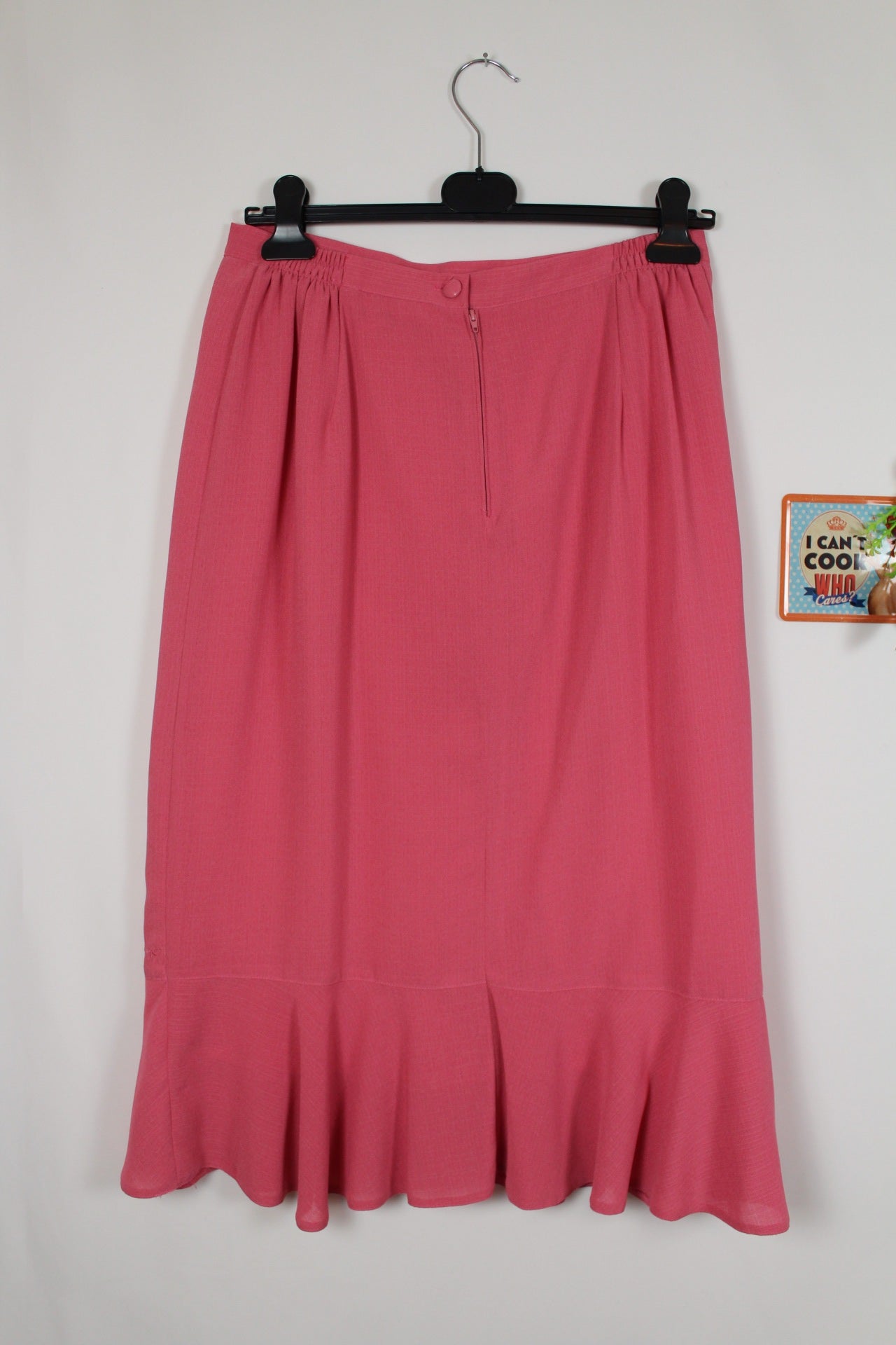 🌸🍒Jupe longue vintage Caty Jane 80/90s - rose poudré - broderies & boutons 🍒🌸