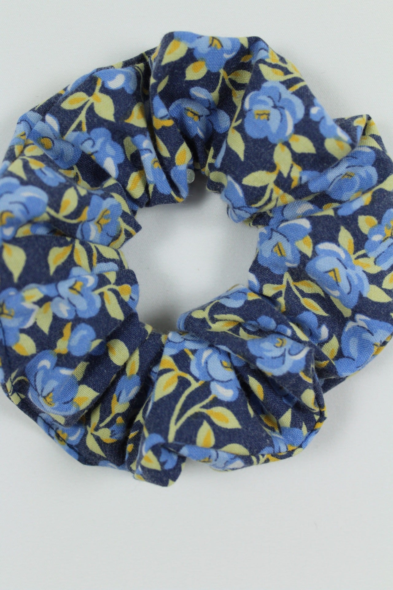 🎀Chouchou bleu vintage années 80/90s fleuri🎀