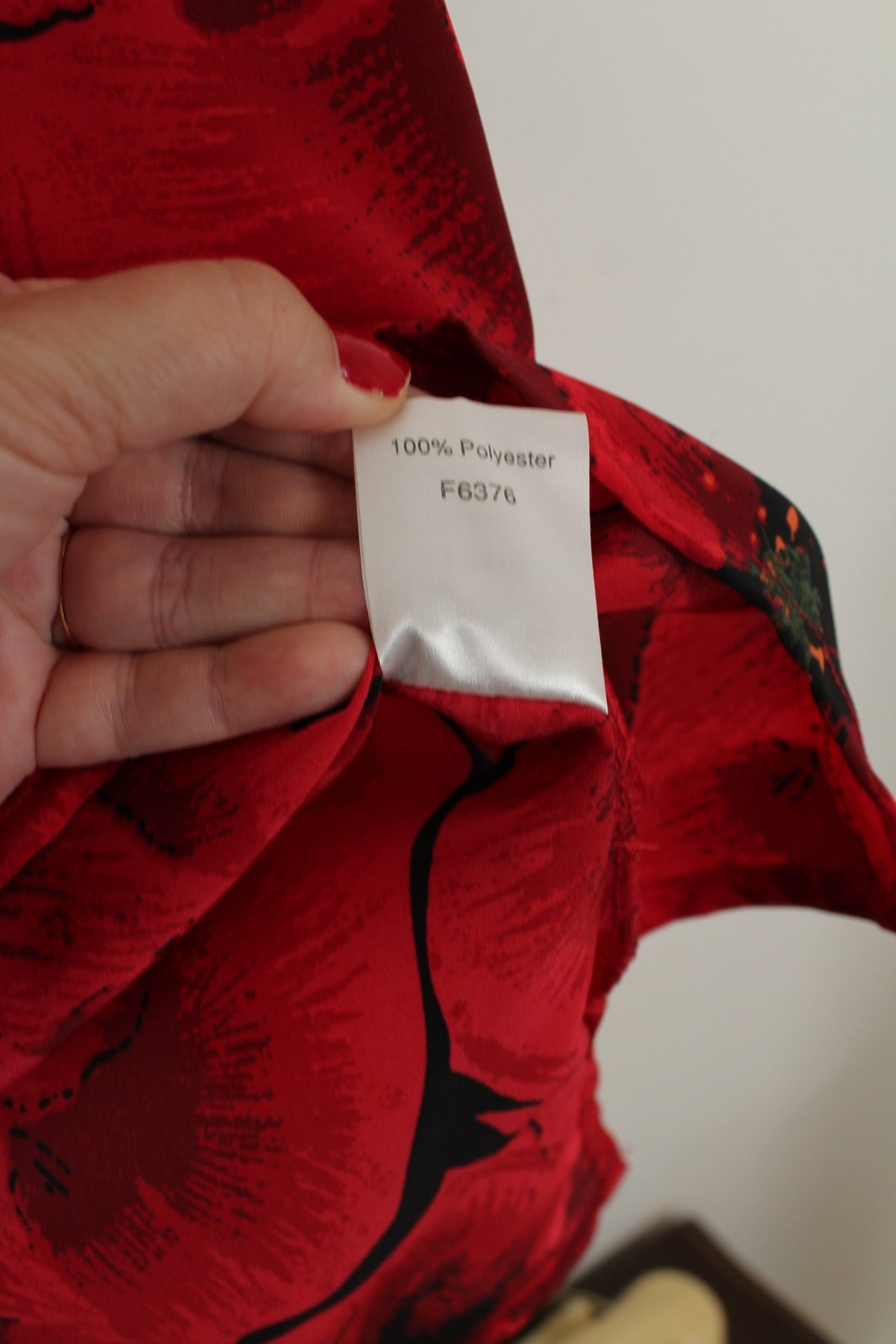 Chemise vintage années 80 romantique motif coquelicots - Taille 40/42