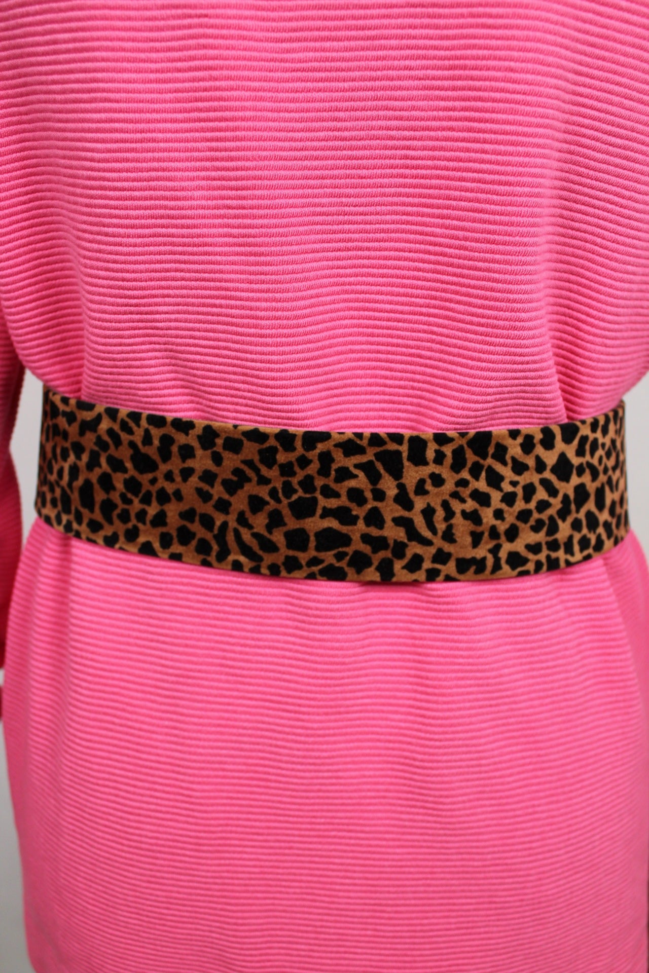 🌸🍒Ceinture vintage léopard 80/90's effet daim - Taille 85🍒🌸
