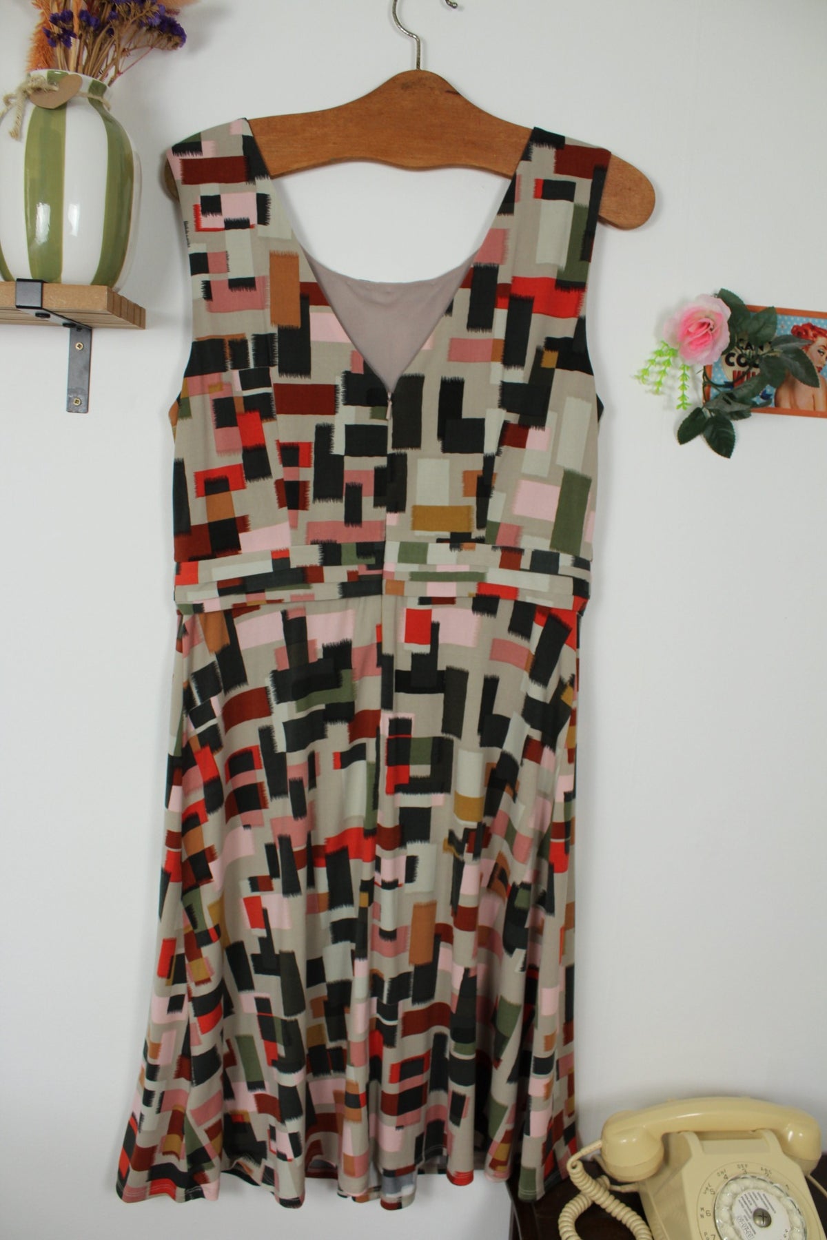 Robe Akac Ecou aux couleurs automnales années 2000 - Taille 38