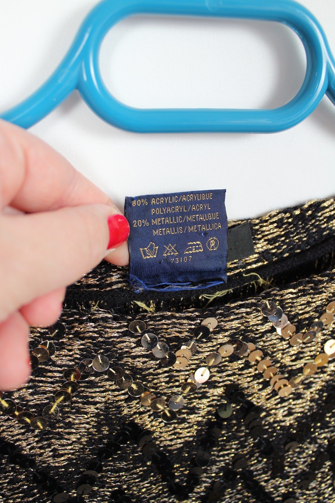 ✨Pull vintage 80's à sequins dorés & manches chauve-souris - party glam✨