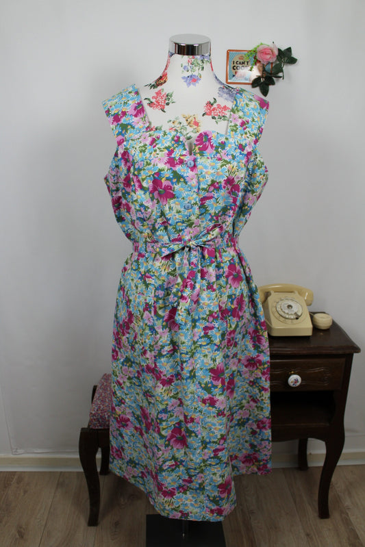 🍒🌸Robe vintage 70/80s ultra fleurie - charme champêtre cottagecore - Taille 42🌸🍒