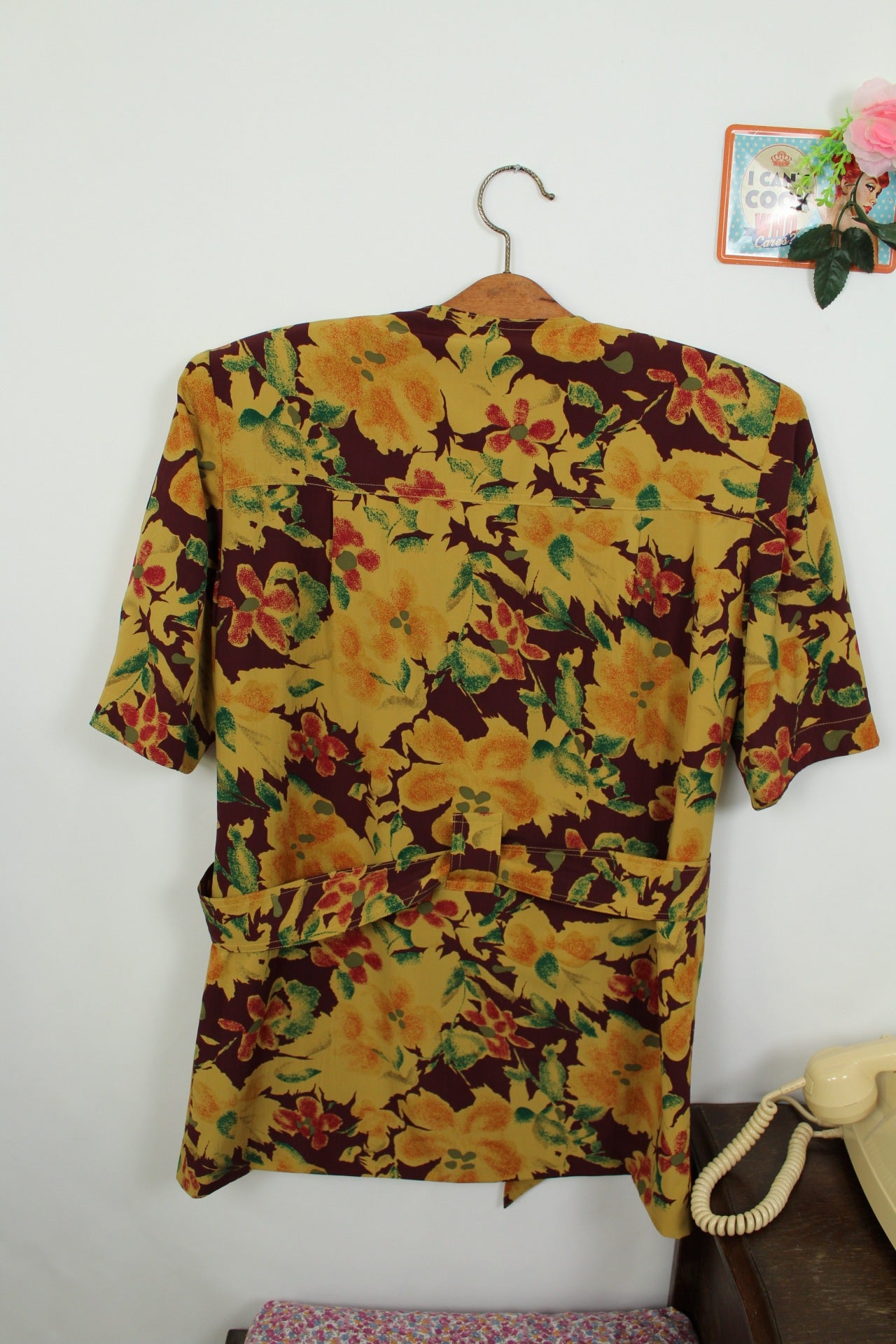 🍒🌸 Blouse veste vintage 80's - fleurs d'automne - Betty Barclay - Taille 40🌸🍒