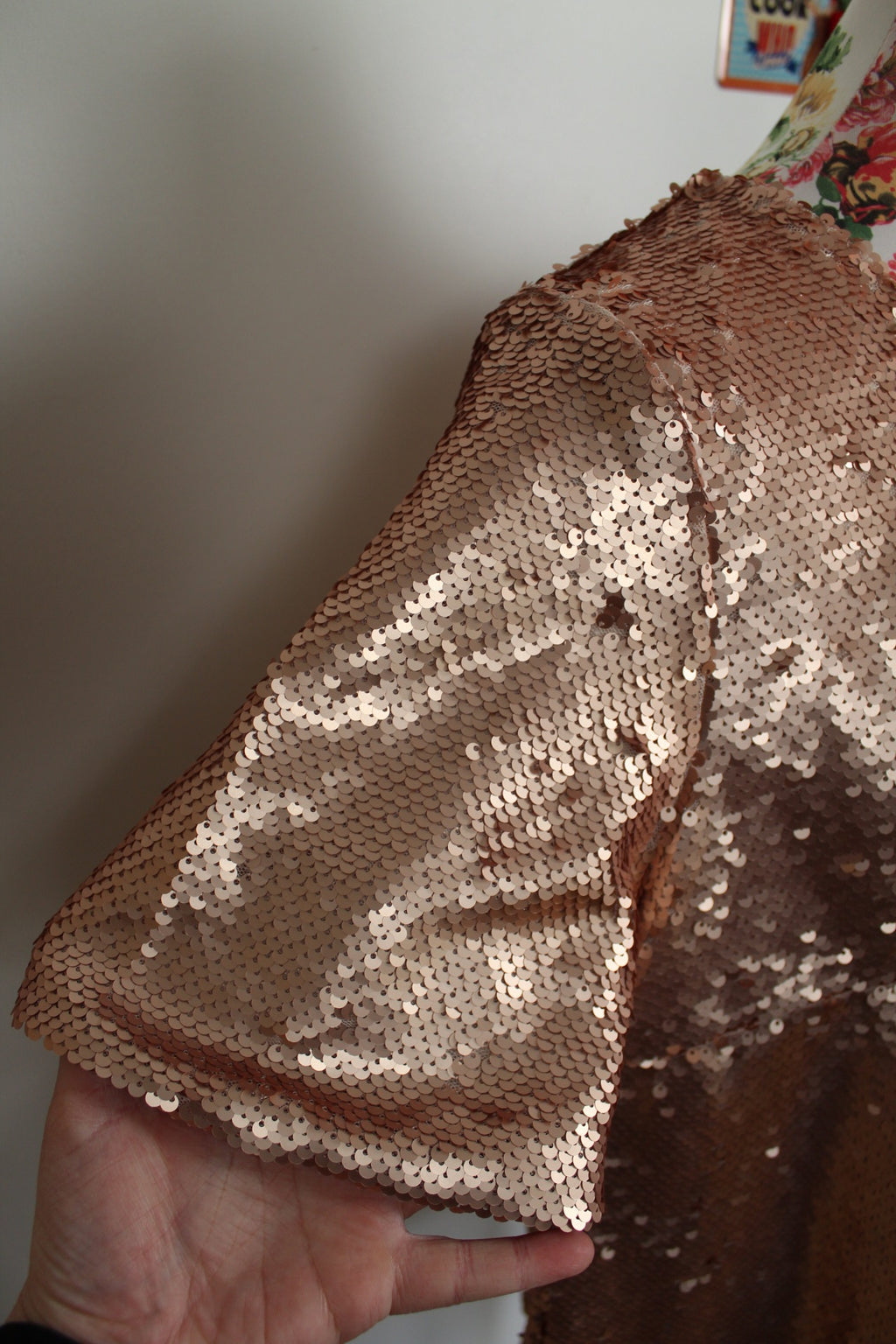 ✨Blouse vintage 90's à sequins champagne rosé Damart - soirées & fêtes✨