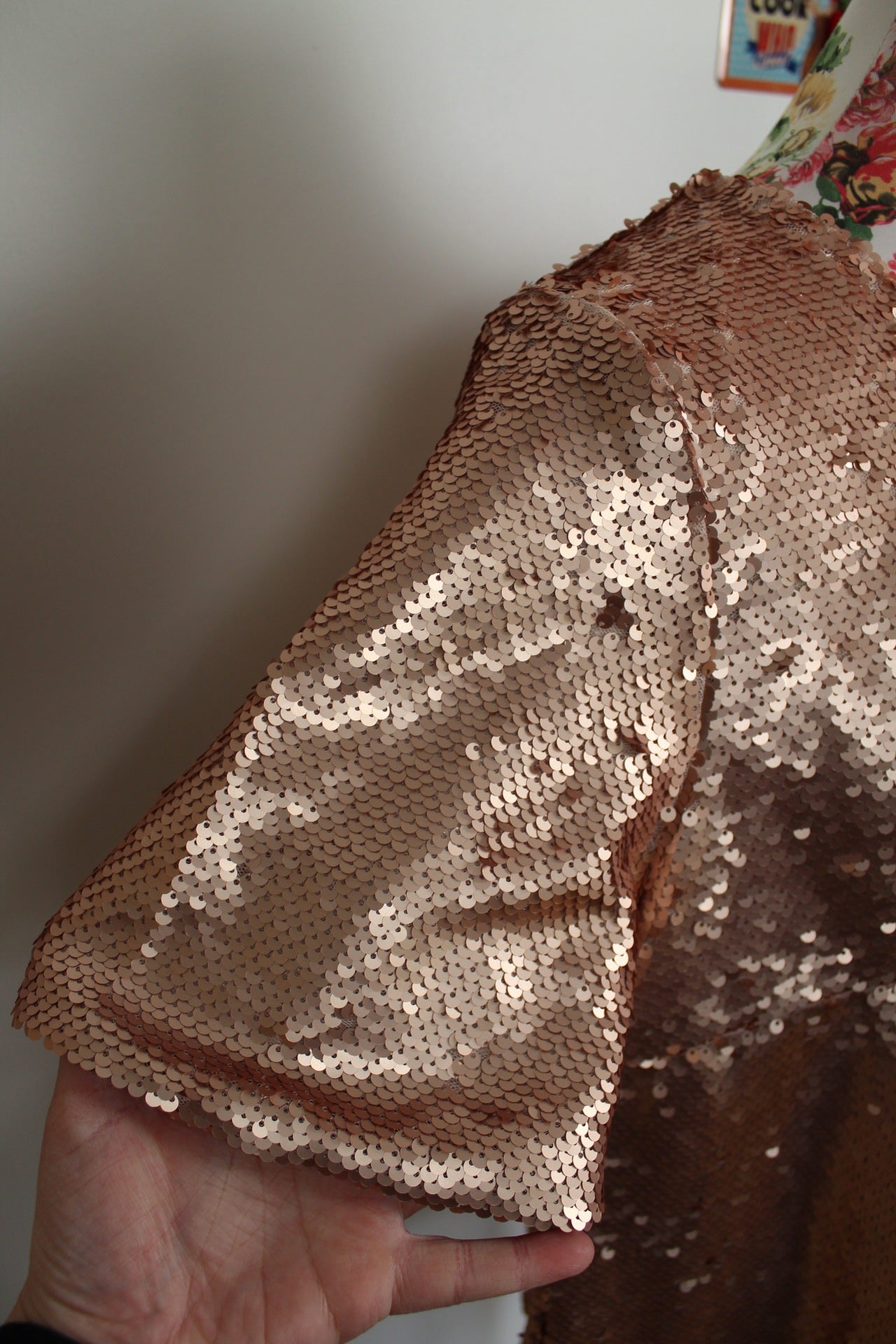 ✨Blouse vintage 90's à sequins champagne rosé Damart - soirées & fêtes✨