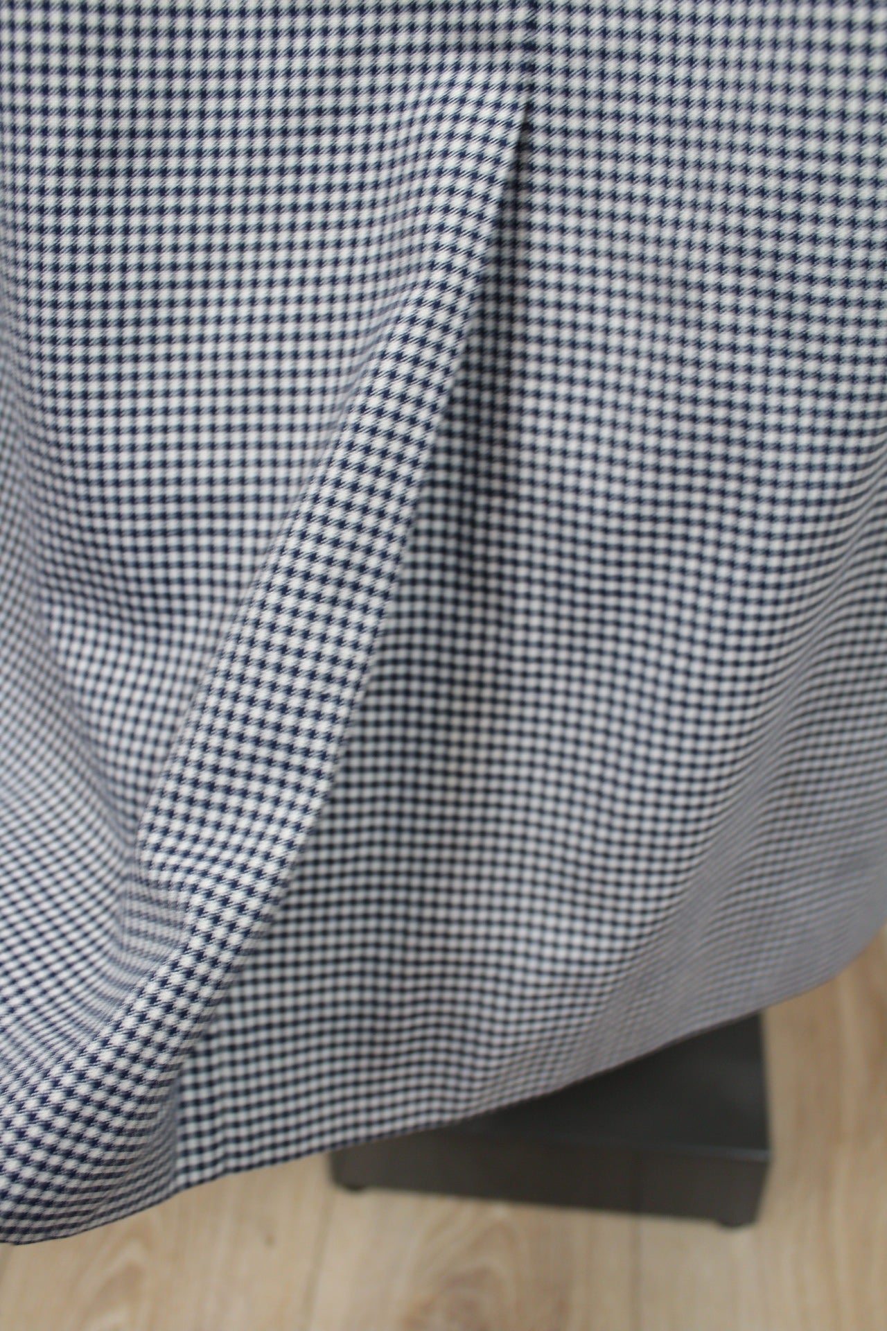 🌸🍒Jupe vintage 80's à carreaux vichy marine & blanc - Taille 42🍒🌸